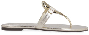 Sandali flat Miller in pelle metallizzata-1